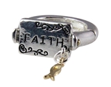 4030732 Faith Christian Stretch Ring Religious Cross Bible Scripture