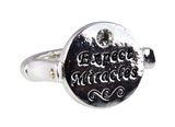 4030735 Expect Miracles Christian Stretch Ring Religious Cross Bible Scripture