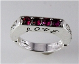 4030737 Love Christian Stretch Ring Religious Cross Bible Scripture