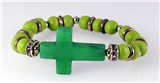 4030755 Beautiful Beaded Cross Stretch Bracelet Christian Religious Bible Jesus