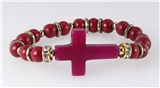 4030756 Beautiful Beaded Cross Stretch Bracelet Christian Religious Bible Jesus