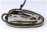 4030761 Eternity Leather Wrap Bracelet Beaded Infinity Fashion Statement