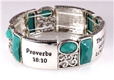 4030841 Proverbs 18:10 Stretch Bracelet Christian Scripture Name of The Lord ...