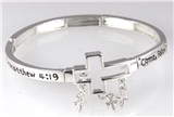 4030865 Matthew 4:19 Come Follow Me Christian Scripture Stretch Bracelet Cros...