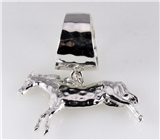 4030870 Dancing Horse Scarf Ring Equine Style Western Cowgirl Rodeo Theme