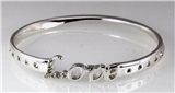 4030875 LOVE Twisted Bangle Bracelet Christian Religious Inspirational Faith