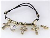 4030884 Cross Charm Bracelet Delicate With Tension Knot Religious Inspiration...