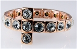 4030906 Brilliant Sparkling Rhinestone Cross Stretch Bracelet Christian Fashion