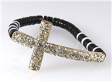 4030910 Beaded Cross Stretch Bracelet Christian Religious Inspirational Fashion