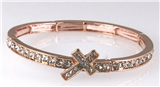 4030920 Copper Tone Cross Stretch Bracelet Christian Religious Bible Jesus