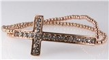 4030933 Simple Double Strand Beaded Cross Stretch Bracelet Beads Faith Christian