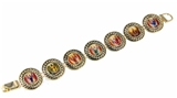 4030963 7 Angels Bracelet Saints Religious Old World Style Arch Angel