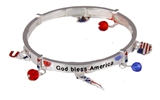 4030979 Patriotic USA Stretch Charm Bracelet Patriot US United States American Flag