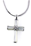 4031006 Mother of Pearl Cross Necklace Christian Fashion High Quality Religious