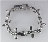 4031050 Beautiful Repeating Cross Bracelet Rhinestones Christian Fashion