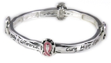 4031055 Cure Hope Fight Breast Cancer Stretch Bracelet Awareness Pink Ribbon