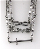 4031073 Cross Love Eternity Combination 3 Chain Necklace Pendant Christian Th...