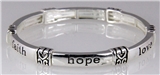 4031078 Faith Hope Love Stretch Bracelet 1st Corinthians Bible Scripture Chri...