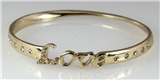 4031082 Love Twisted Bangle Bracelet with Rhinestones Inspirational Polished ...