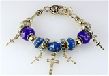 4031086 Beaded Cross Bracelet Faith Hope Love Bible Christian Religious