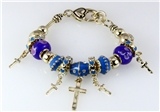 4031086 Beaded Cross Bracelet Faith Hope Love Bible Christian Religious