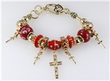 4031087 Beaded Cross Bracelet Faith Hope Love Bible Christian Religious