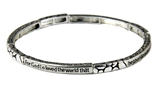 4031091  John 3:16 Petite Stretch Bracelet God So Loved The World Scripture 