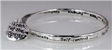 4031132 Christian Twisted Solid Bangle Stackable Fruits of the Spirit Love Jo...