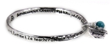 4031133 Christian Twisted Solid Bangle Stackable Teacher Prayer Verse Apple R...