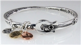 4031135 Philippians 4:13 Christian Twisted Solid Bangle Stackable Guitar Musi...