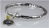 4031136 Guardian Angel Christian Twisted Solid Bangle Stackable Religious Bible