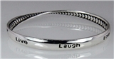 4031140 Live Laugh Love Hearts Twisted Solid Bangle Stackable Religious Bible