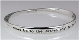4031144 Glory Be To The Father Prayer Blessing Twisted Solid Bangle Stackable...
