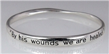 4031145 Isaiah 53:5 By His Wounds Prayer Verse Blessing Twisted Solid Bangle ...