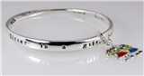 4031147 Sister Prayer Blessing Twisted Solid Bangle Stackable Religious Bible