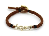 4031190 HOPE Braided Leather Cord Style Bracelet Religious Fashion Jesus Scri...