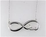 4031212 Eternity Symbol w Love Necklace with 18 Inch Chain & Extender Infinity