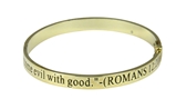 4031222 Romans 12:21 Do Not Be Overcome By Evil Hinged Religious Christian Bracelet