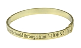 4031225 John 3:17 God Did Not Send His Son To Condemn Hinged Religious Christian Bracelet