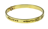 4031234 BELIEVE Hinged Bangle Bracelet Have Faith Belief Believer