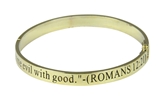 4031236 Romans 12:21 Do Not Be Overcome By Evil Hinged Bangle Bracelet