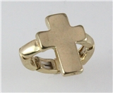 4031253 Gold Plated Cross Stretch Ring Christian Religious Jesus Fashion