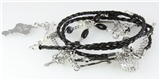 4031266 Chain & Leather Braid Wrap Bracelet Christian Fashion Religious