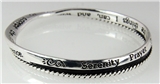 4031282 Serenity Prayer Twisted Bangle Cross God Grant Me AA One day At A Tim...