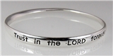 4031298 Trust In The Lord Twisted Bangle Bracelet Isaiah 26:4 Christian Scrip...