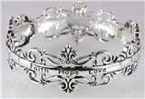 4031311 Faith Hope Love Bridal Wedding Bracelet Princess Bride Day Groom Cere...