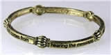 4031313 Romans 10:17 Faith Comes From Hearing Gold Tone Stackable Stacking St...