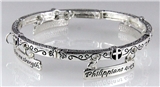 4031314 Philippians 4:13 I Can Do All Things Stretch Bracelet Christian Scrip...