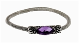 4031316 Purple Rhinestone Fashion Stretch Bracelet February