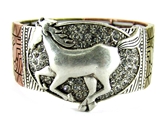 4031345 Dancing Horse Galloping Equine Stretch Bracelet Stunning Cowgirl Up S...